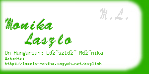 monika laszlo business card